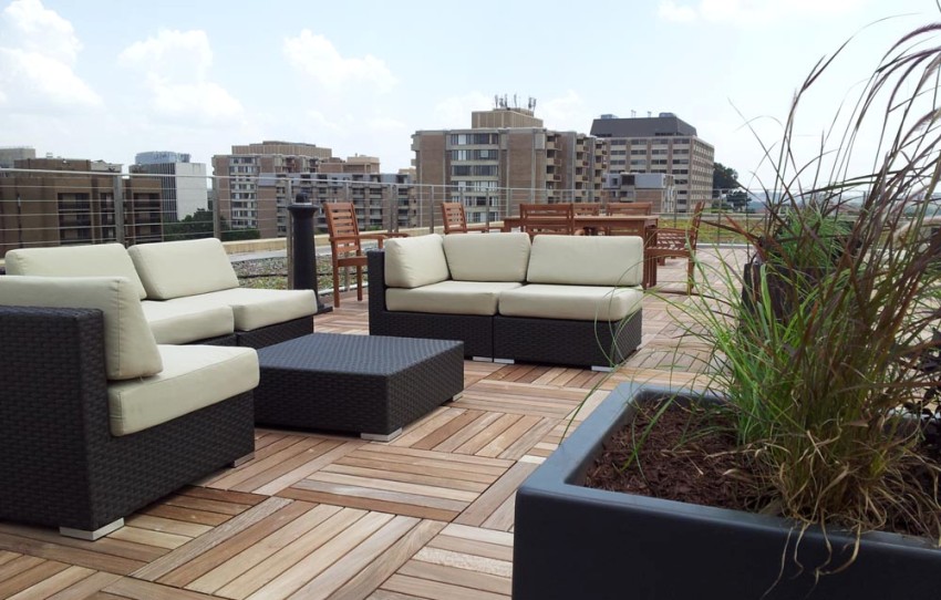 Watch the green roof grow from the renovated roof terrace.
