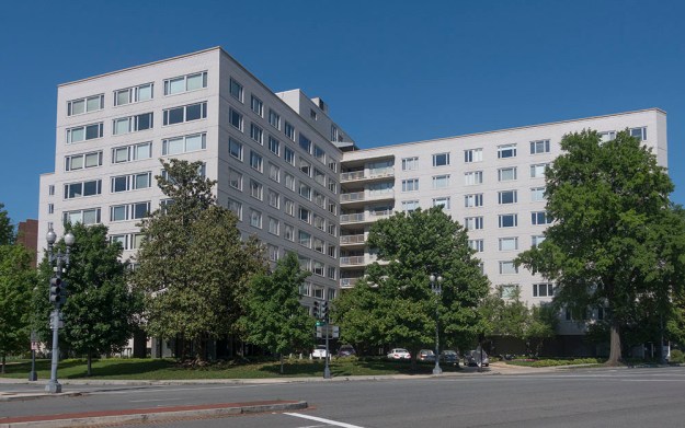 Exterior of the PPAC building from the southwest.